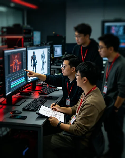 ESG Tech team collaborating, showcasing the intersection of human creativity and AI-native efficiency