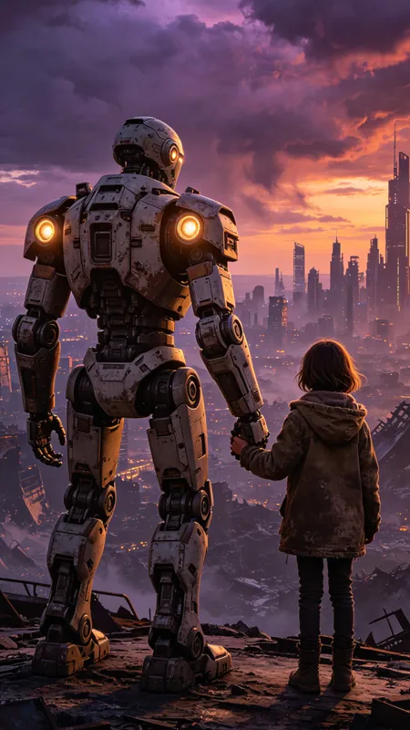 Esg tech cyberpunk post apocalyptic vertical drama environment
