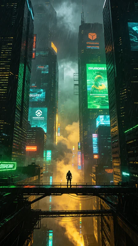 Esg tech cyberpunk sci fi world building vfx