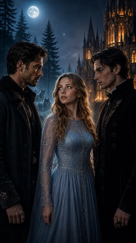 Werewolf and vampire romance vertical drama featuring a Western heroine caught between an Alpha Wolf and a Vampire King